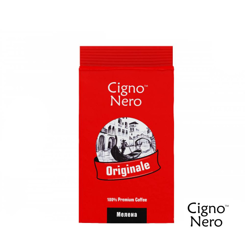 Кава смажена мелена-вакуум Cigno Nero Originale 0.225кг 