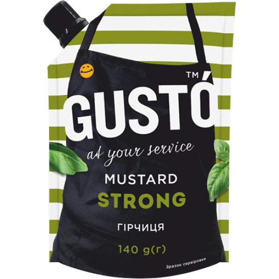 Гірчиця Strong д/п 140г Gusto Гірчиця Strong д/п 140г Gusto