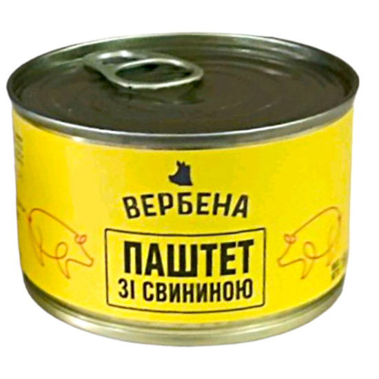 Консерва Паштет зі свининою ж/б 0,16 г / 16 шт кт ТМ Вербена Консерва Паштет зі свининою ж/б 0,16 г / 16 шт кт ТМ Вербена