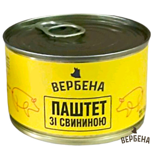 Консерва Паштет зі свининою ж/б 0,16 г / 16 шт кт ТМ Вербена Консерва Паштет зі свининою ж/б 0,16 г / 16 шт кт ТМ Вербена