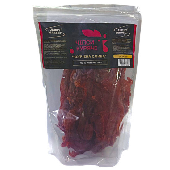 Чіпси курячі Копчена слива ZIP-пакет ТМ JERKY MARKET 0,5кг / 3кг Чіпси курячі Копчена слива ZIP-пакет ТМ JERKY MARKET 0,5кг / 3кг