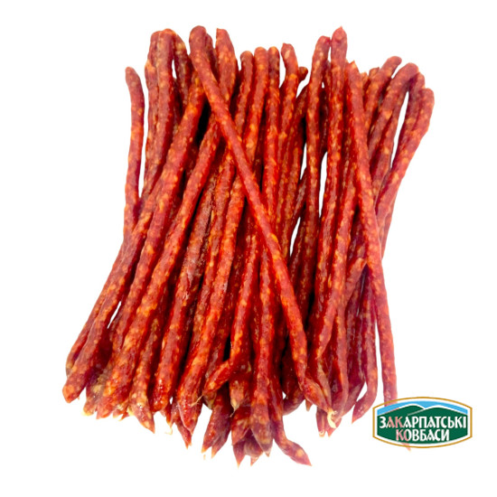 Ковбаски Snexi Spicy с/к в/с (Снеки гострі) 1,0 кг кабаноси ТМ"Закарпатські ковбаси" Ковбаски Snexi Spicy с/к в/с (Снеки гострі) 1,0 кг кабаноси ТМ"Закарпатські ковбаси"