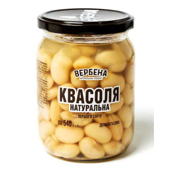 Консерва Квасоля натуральна 0,5 / TWIST OFF / 6 шт кт ТМ Вербена Консерва Квасоля натуральна 0,5 / TWIST OFF / 6 шт кт ТМ Вербена