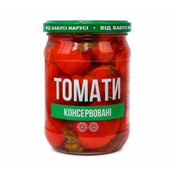 Консерва Томати консервовані (с/б) 0,46 л. / 6 шт кт ТМ "Бабусі Марусі"