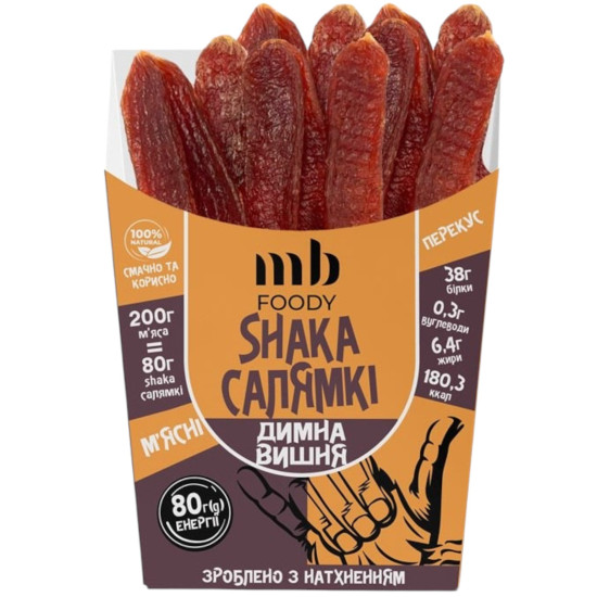 Салямки "Димна вишня" курячі в оболонці 80 г/12 шт TM MB Foody